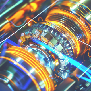 Futuristische Darstellung eines LPG Motors.