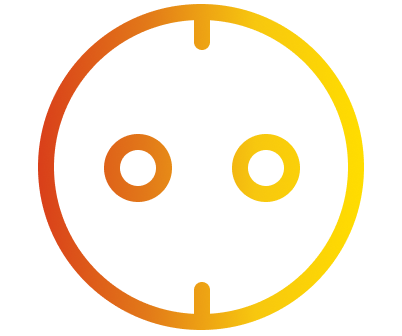 Graphique vectoriel des connexions d'une prise de charge Schuko pour voitures électriques