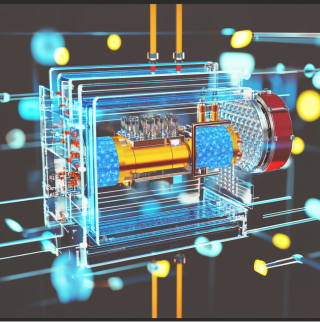 Model van een waterstofmotor.